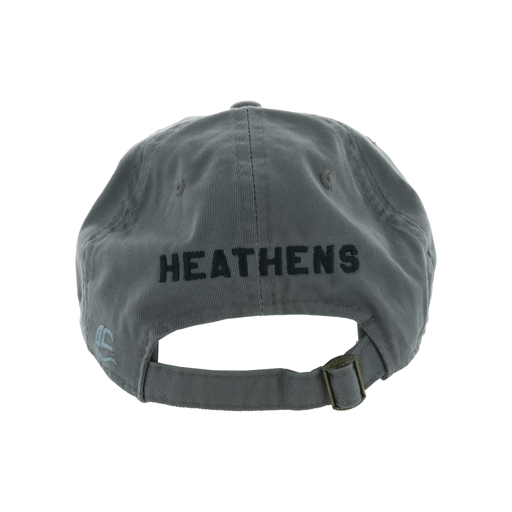 BOH logo charcoal grey dad hat back The Band of Heathens 