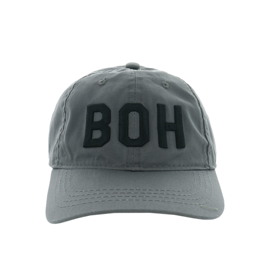 BOH logo charcoal grey dad hat front The Band of Heathens