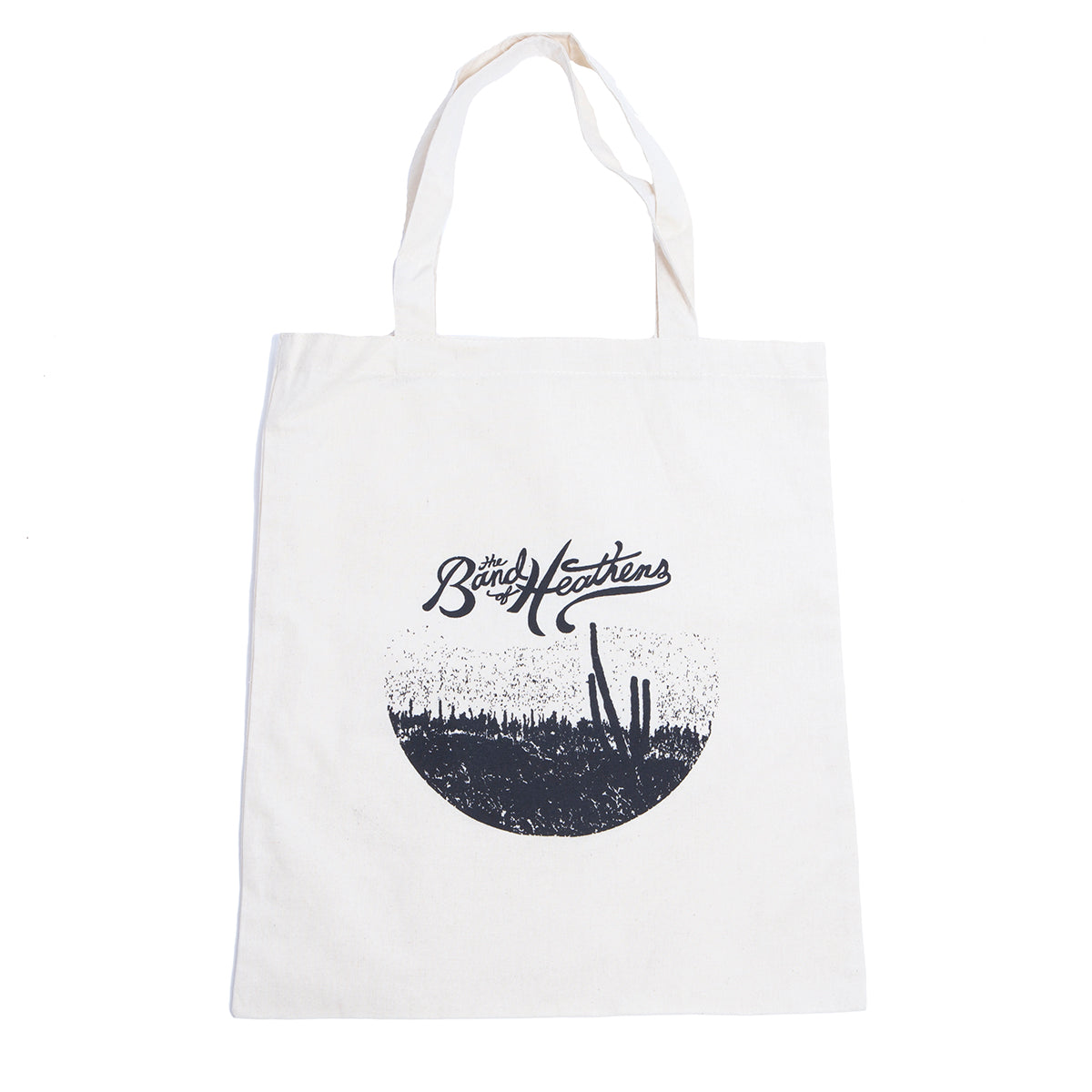 BOH desert logo white canvas tote bag The Band of Heathens