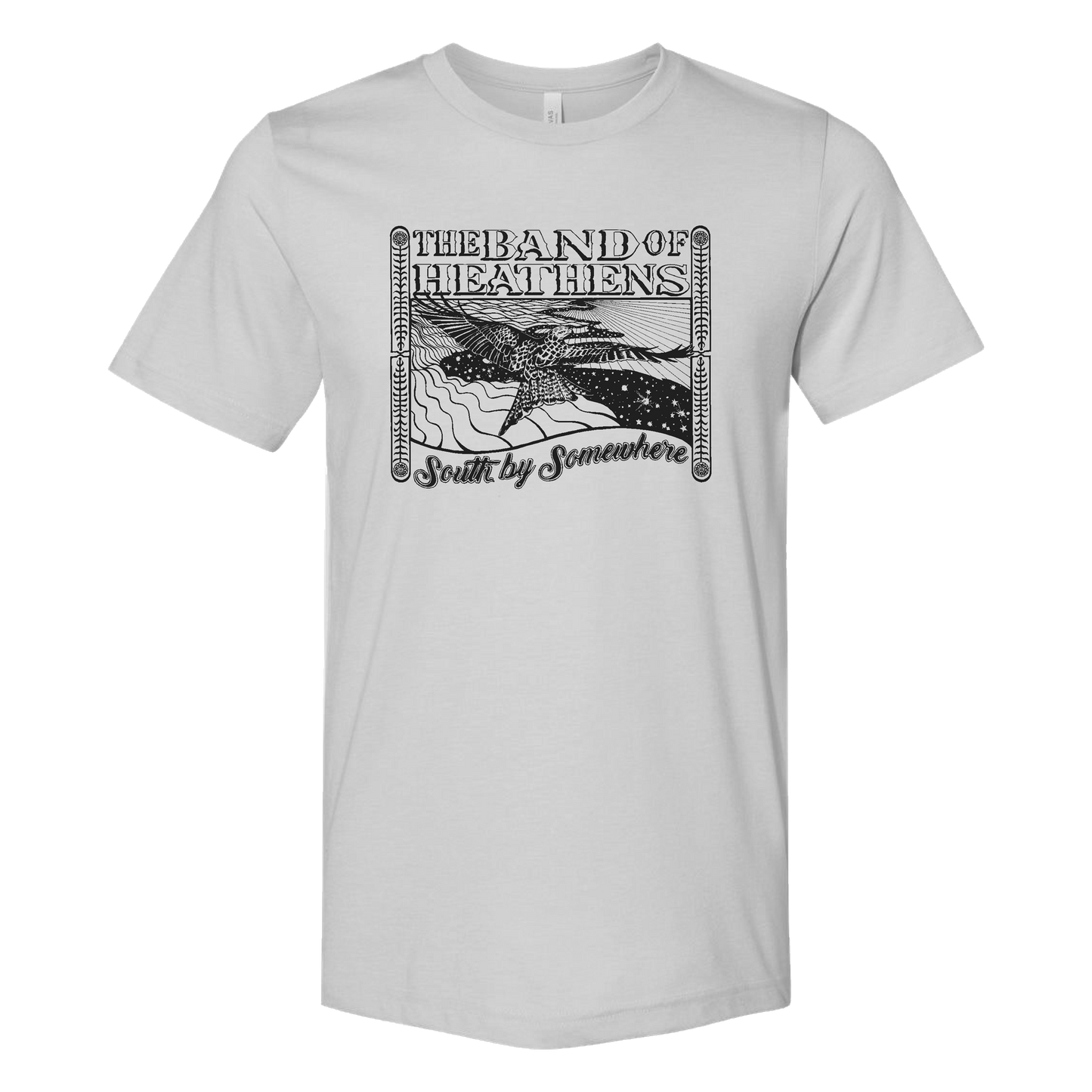 South by somewhere hawk heather dust tee The Band of Heathens