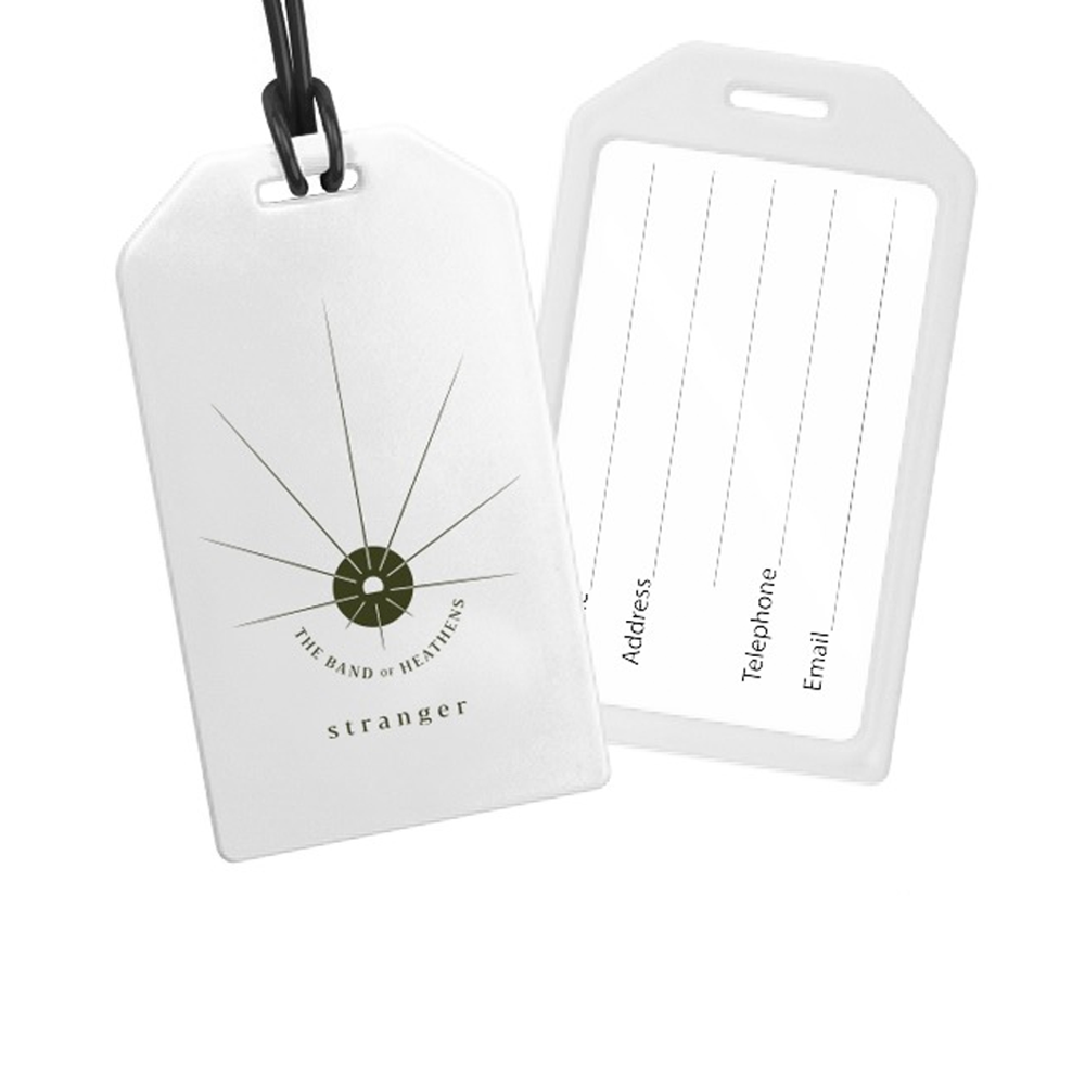 Stranger album art white luggage tag The Band of Heathens