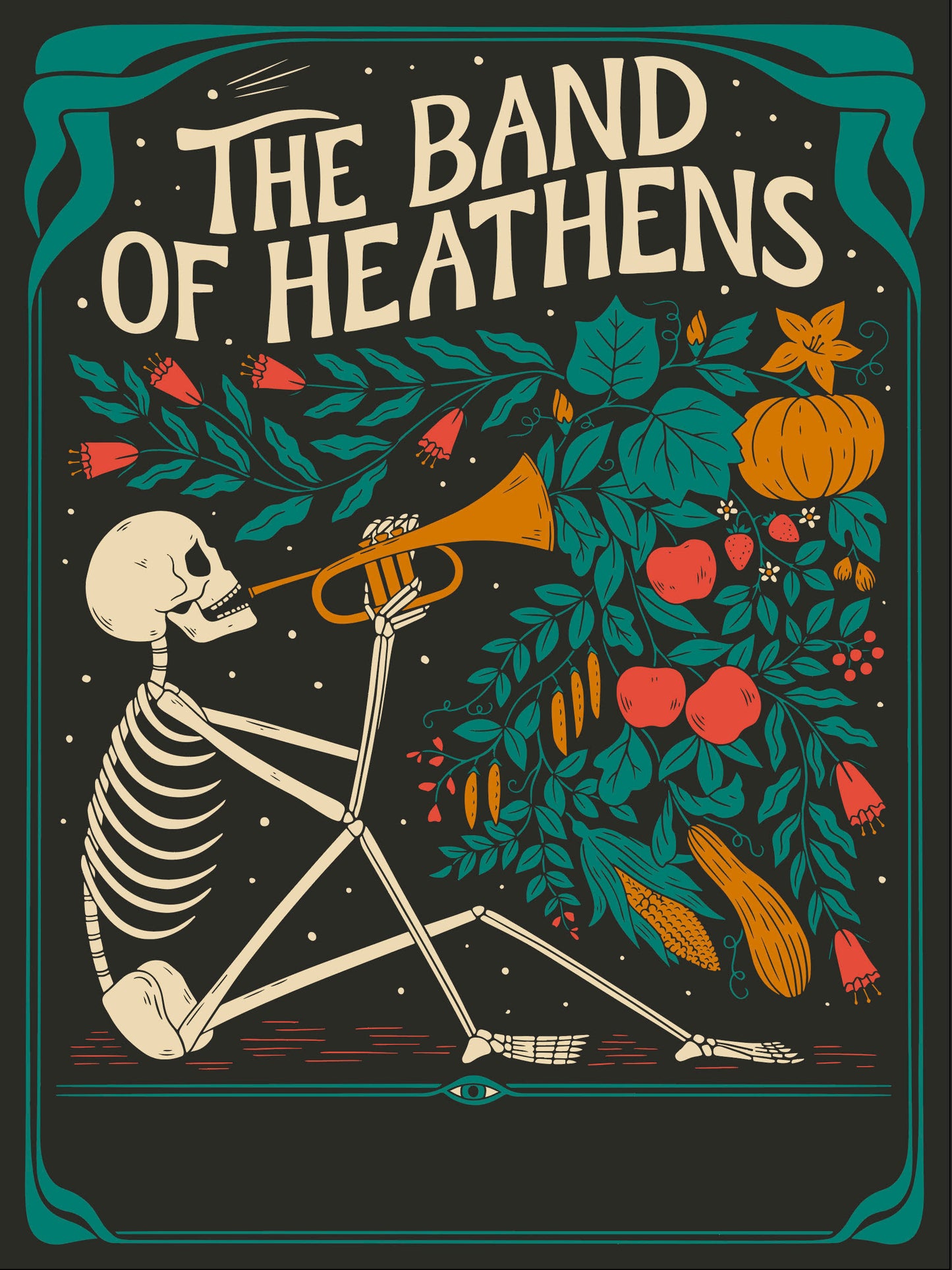Skeleton Horn of Plenty Anniversary Poster