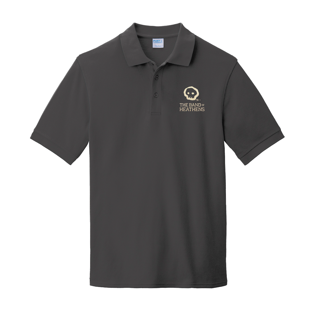 The Band of Heathens Simple Things Skull Polo in Cotton Pique