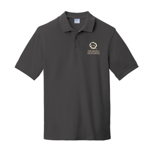 The Band of Heathens Simple Things Skull Polo in Cotton Pique