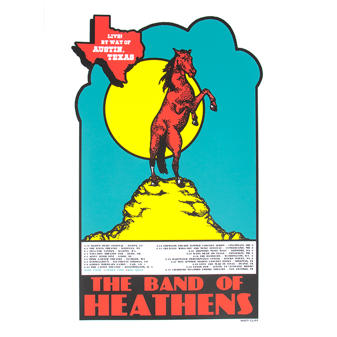 BOH horse June 2019 tour poster The Band of Heathens