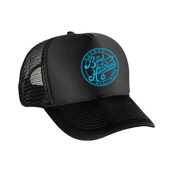Duende blue logo black trucker hat The Band of Heathens 